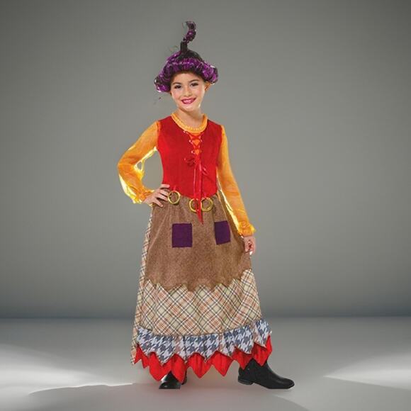 Costumes Girls LG Mary Sanderson Costume - Hocus Pocus - Dress & Wig NEW - Picture 1 of 2